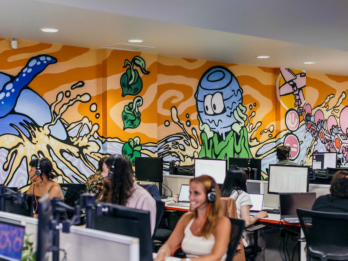 Article image showing GiveTel team at work